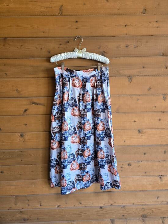 SHEIN Dresses & Skirts - Cat Midi Skirt Kitty High Waisted Fit Flare XL Tabby Persian Maine Coon Animals